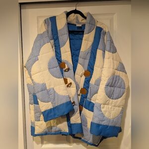 Country Peony quilt jacket, XL/ 2XL